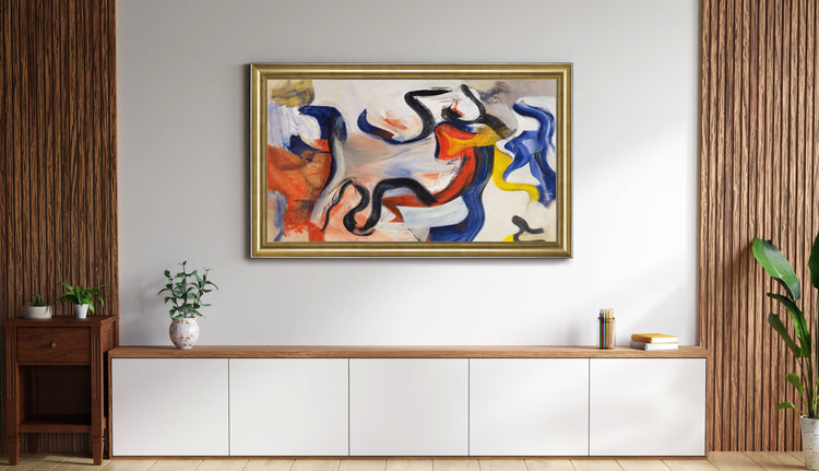 Lenora - Distressed Light Gold TV Frame
