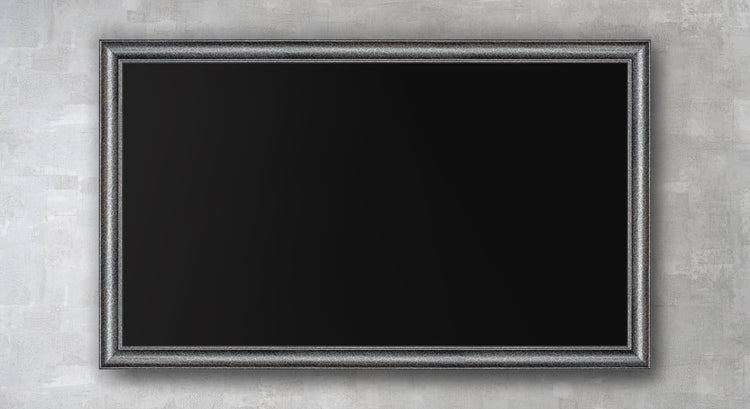 Vesper - Crackled Black Silver TV Frame