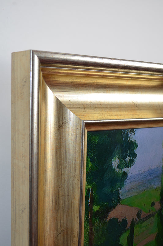 Lenora - Distressed Light Gold TV Frame