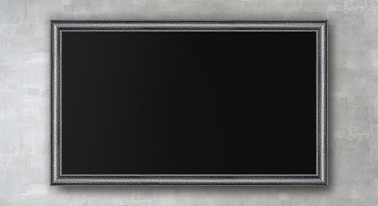 Vesper - Crackled Black Silver TV Frame